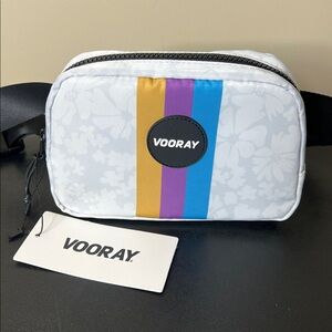 Vooray | “Quinn” White Floral Retro Belt Bag